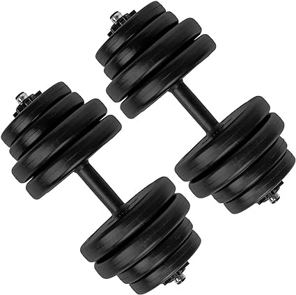 Halterset 30 kg - 2 halters van 15,75 kg - met schroefklemmen