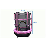 Trampoline - 140 cm - met veiligheidsnet - roze
