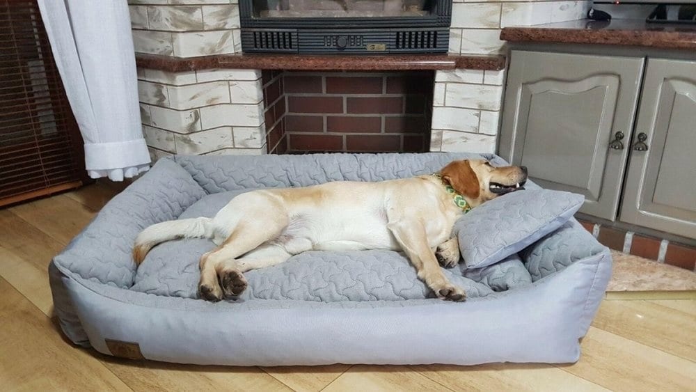 Hondenmand grijs 120x90 cm - wasbaar hondenkussen - waterdicht hondenbed