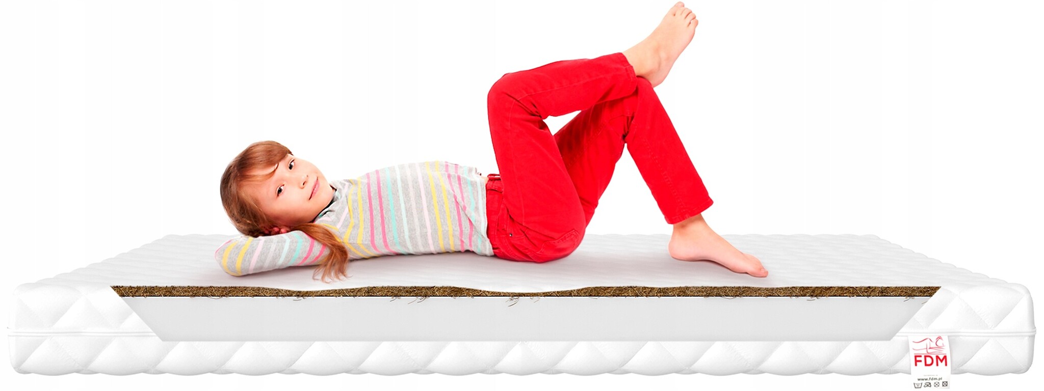 Kinder matras schuim matras 90x200cm met kokoslaag