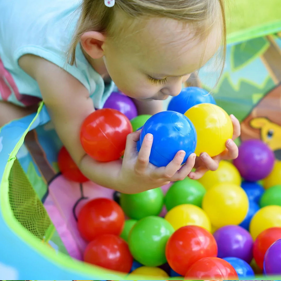 Ballenbak ballen 1000 stuks 7cm, rood, groen, paars, roze, geel, blauw