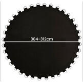 Trampoline springmat & veren set - 64 veren - 10 Ft - 304 cm tot 312 cm diameter