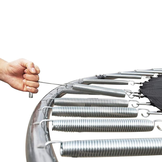 Trampoline springmat & veren set - 64 veren - 10 Ft - 304 cm tot 312 cm diameter