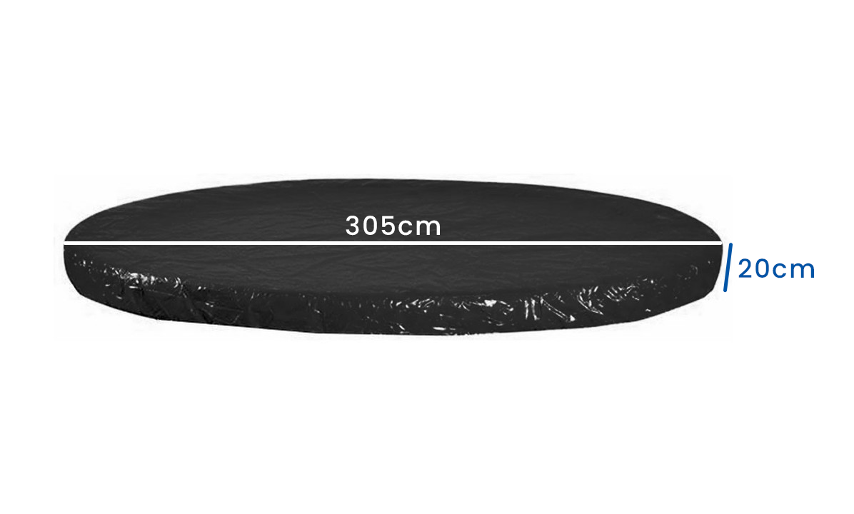 Afdekhoes trampoline - regenhoes - zwart - Ø 305 cm