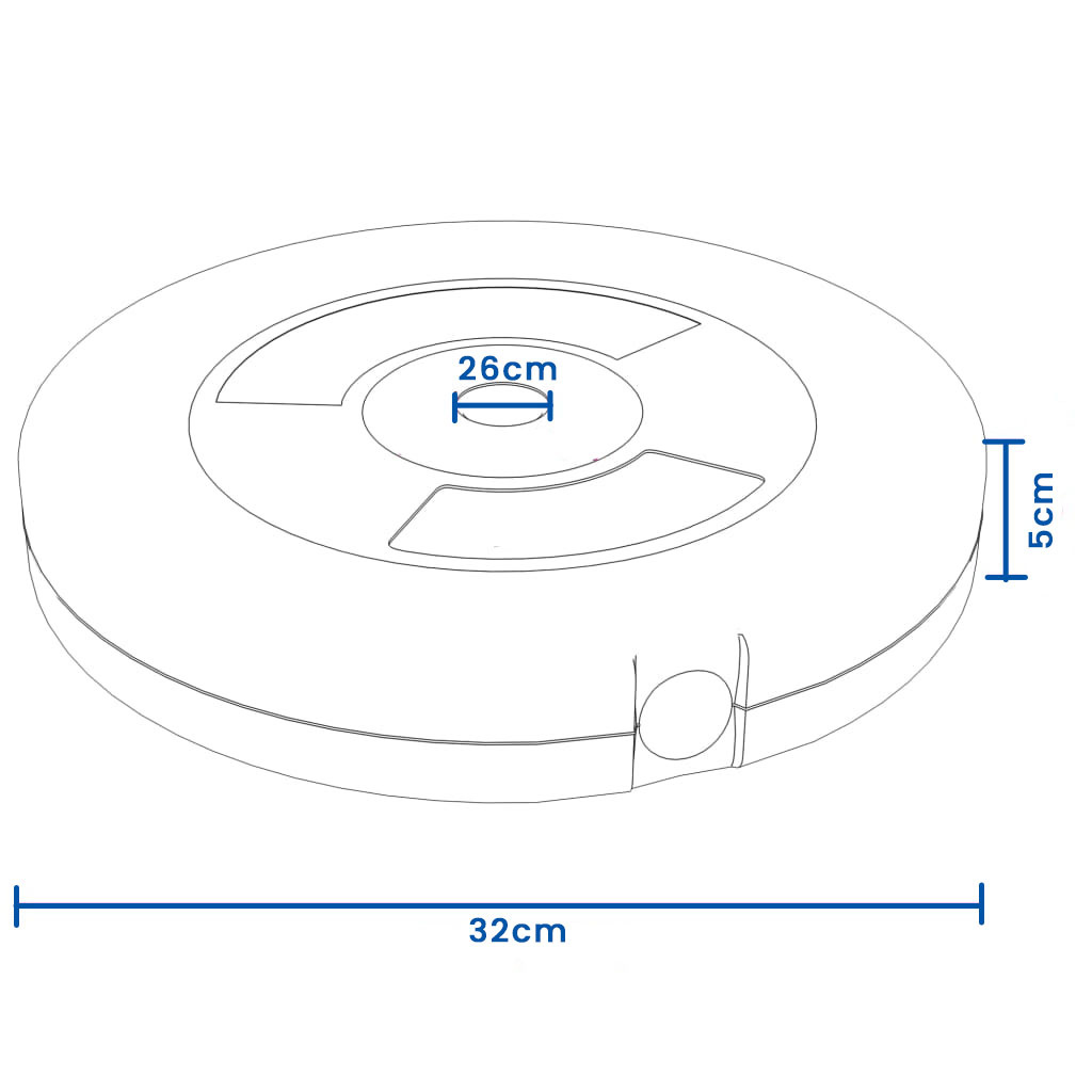 Halterschijf gewichten set 20 kg - 26 mm diameter - 8x 2,5 kg