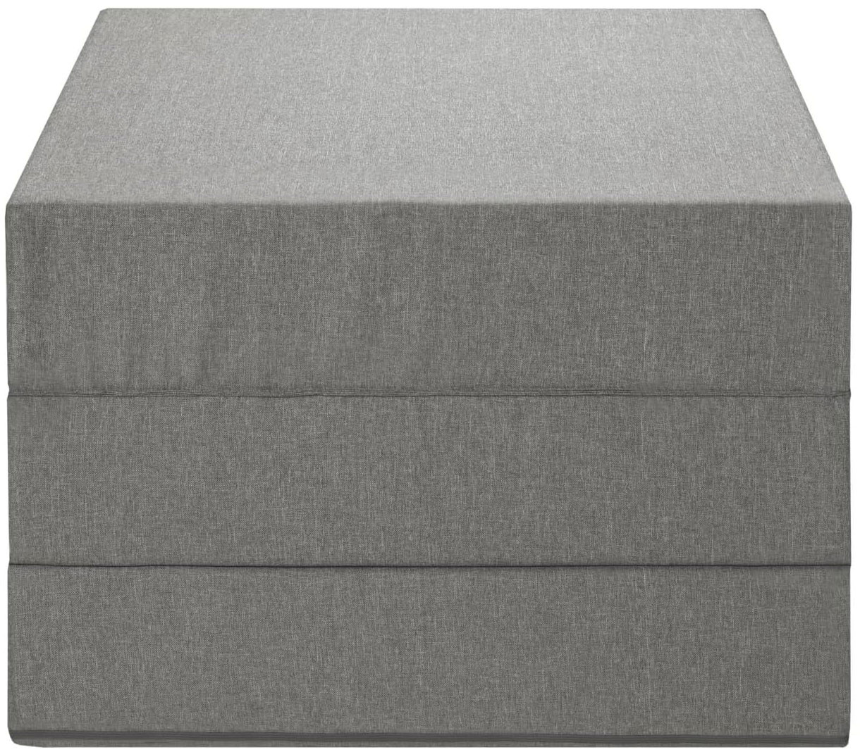 Logeermatras - grijs - camping matras - reismatras - opvouwbaar matras - 195 x 65 x 10