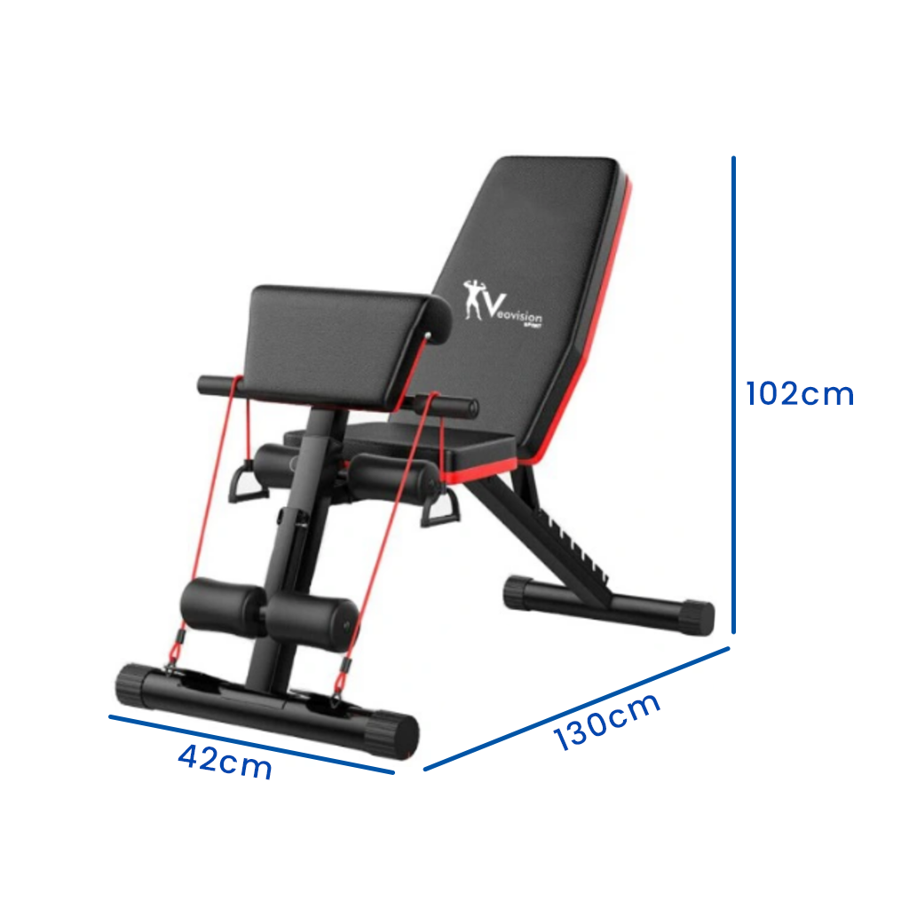Sportbank - opklapbaar - multifunctioneel - volledig instelbaar - met armvlak