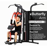 Krachtstation - Home gym - met 80 kg gewicht - en bokszak