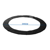 Trampoline rand afdekking - 244 cm diameter - zwart