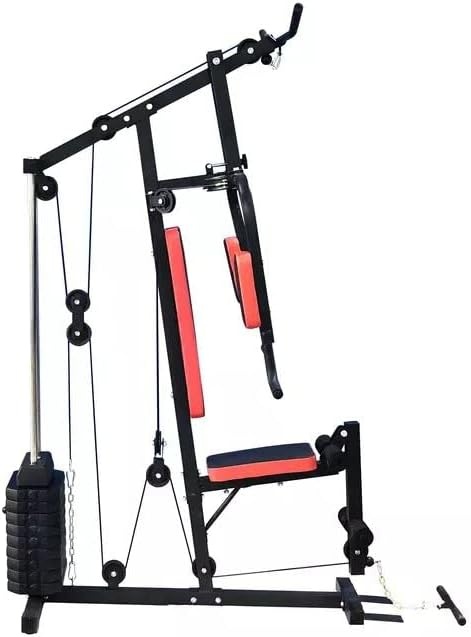 Krachtstation - Home gym -  met 45 kg gewicht - zwart-oranje