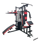 Krachtstation - home gym - met 68 kg gewicht - en bokszak