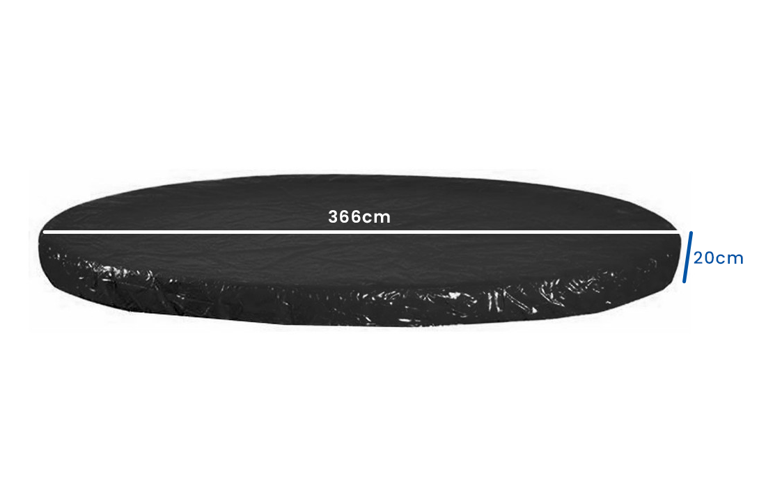 Afdekhoes trampoline - regenhoes - zwart - Ø 366 cm