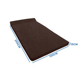 Opvouwbaar matras met hoofdkussen - Wasbare hoes - 200cm x 120cm x 10cm - Bruin