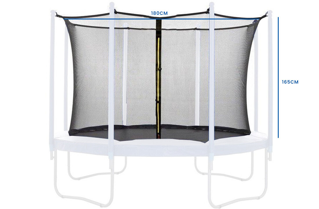 Trampoline net 180 cm binnenzijde - geschikt voor 6 palen