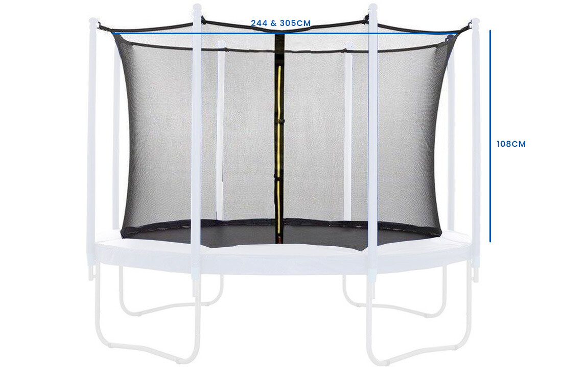 Trampoline veiligheidsnet incl. 6 palen – voor 244 cm trampolines