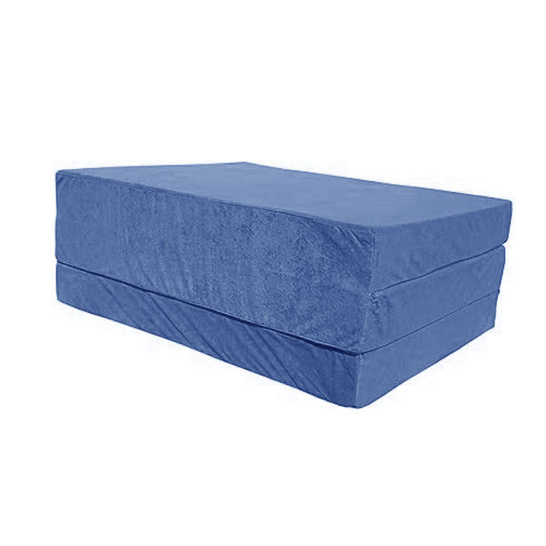 Logeermatras extra dik - navy blauw - camping matras - reismatras - opvouwbaar matras - 195 x 70 x 15