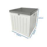 Opbergbox tuin 76L met zitplek – 42,8x42,8x46,4cm – Tuinbox - Kussenbox