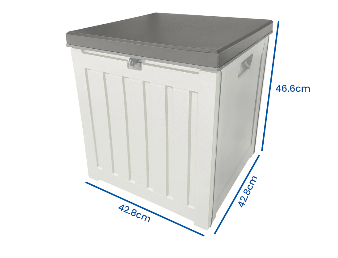 Opbergbox tuin 76L met zitplek – 42,8x42,8x46,4cm – Tuinbox - Kussenbox