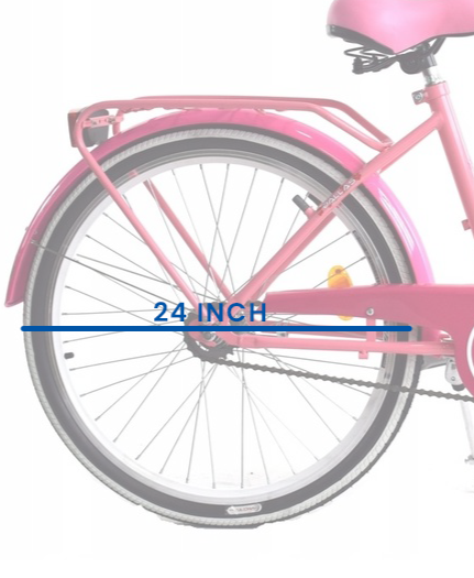 Meisjesfiets 24 inch stevig model roze van Dallas Bike