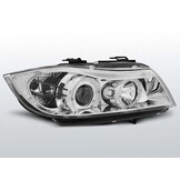 Koplampen dual halo rims geschikt voor BMW E90/E91 03 05-08 08 ANGEL EYES CHROOM