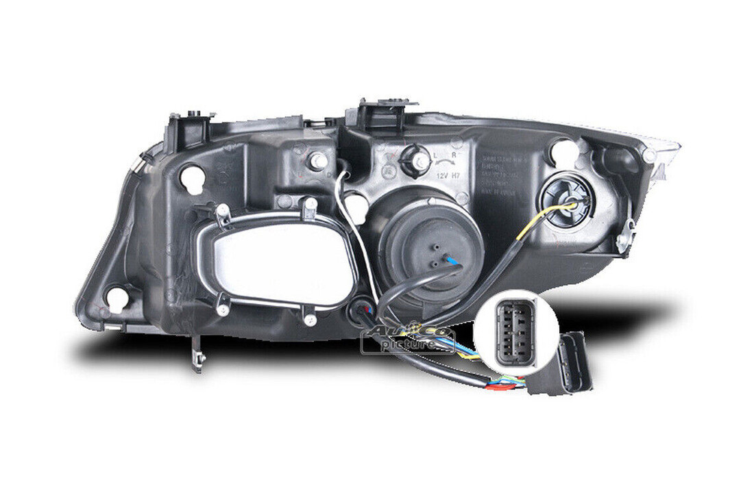 Koplampen dual halo rims geschikt voor BMW E90/E91 03 05-08 08 ANGEL EYES CHROOM