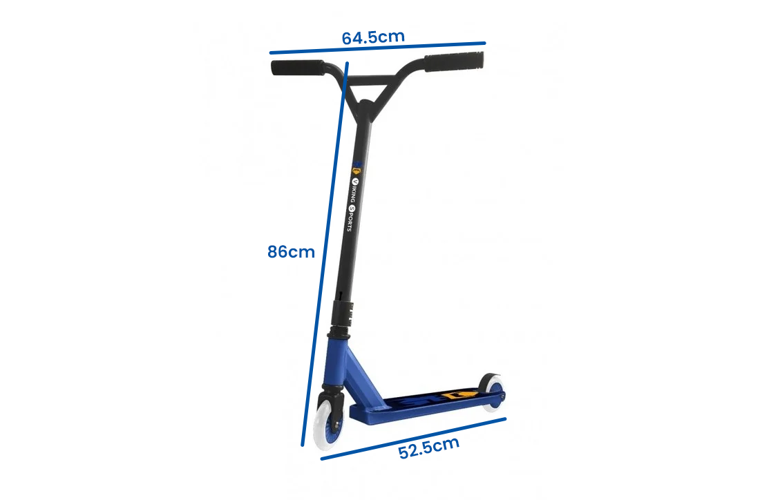 Stunt step kinderen - aluminium - blauw