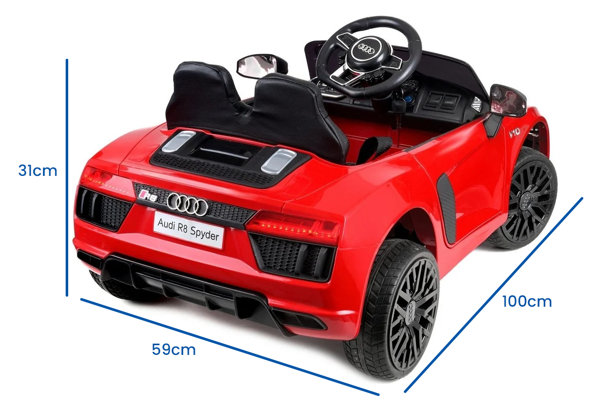 Elektrische kinderauto - Audi R8 Spyder - 2x35W - rood