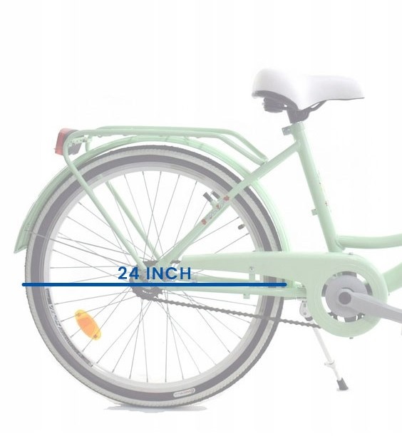 Meisjesfiets 24 inch stevig model in mint van Dallas Bike