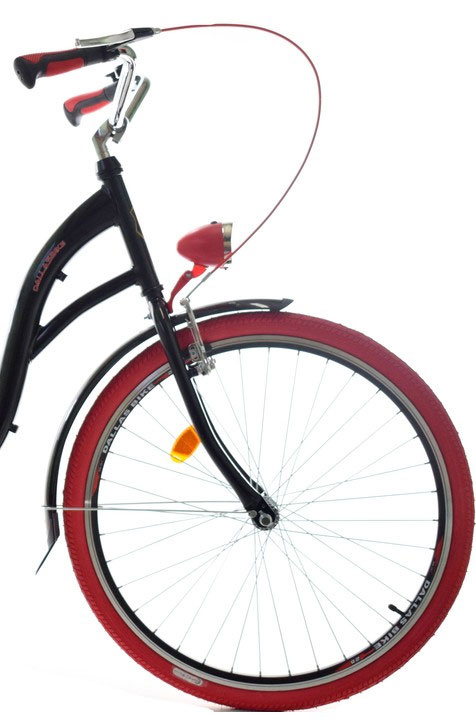 Meisjesfiets 26 inch stevig model rood met zwart van Dallas Bike