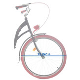 Meisjesfiets 26 inch stevig model rood met zwart van Dallas Bike