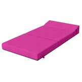 Luxe logeermatras - roze - camping matras - reismatras - opvouwbaar matras - 200 x 70 x 15 - met bruine kussens