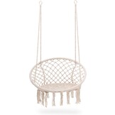 Hangstoel - geknoopt touw -  ø 60 cm - beige - tot 150 kg