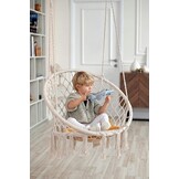 Hangstoel - geknoopt touw -  ø 60 cm - beige - tot 150 kg