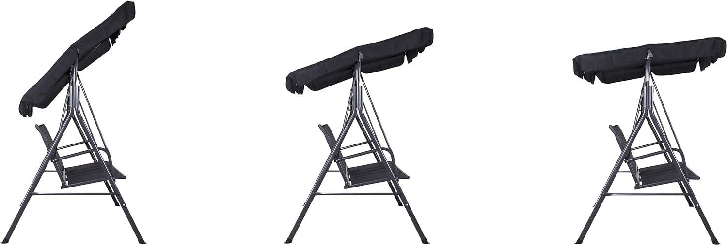 Schommelbank 3-persoons - grijs - 180 x 100 x 170 cm