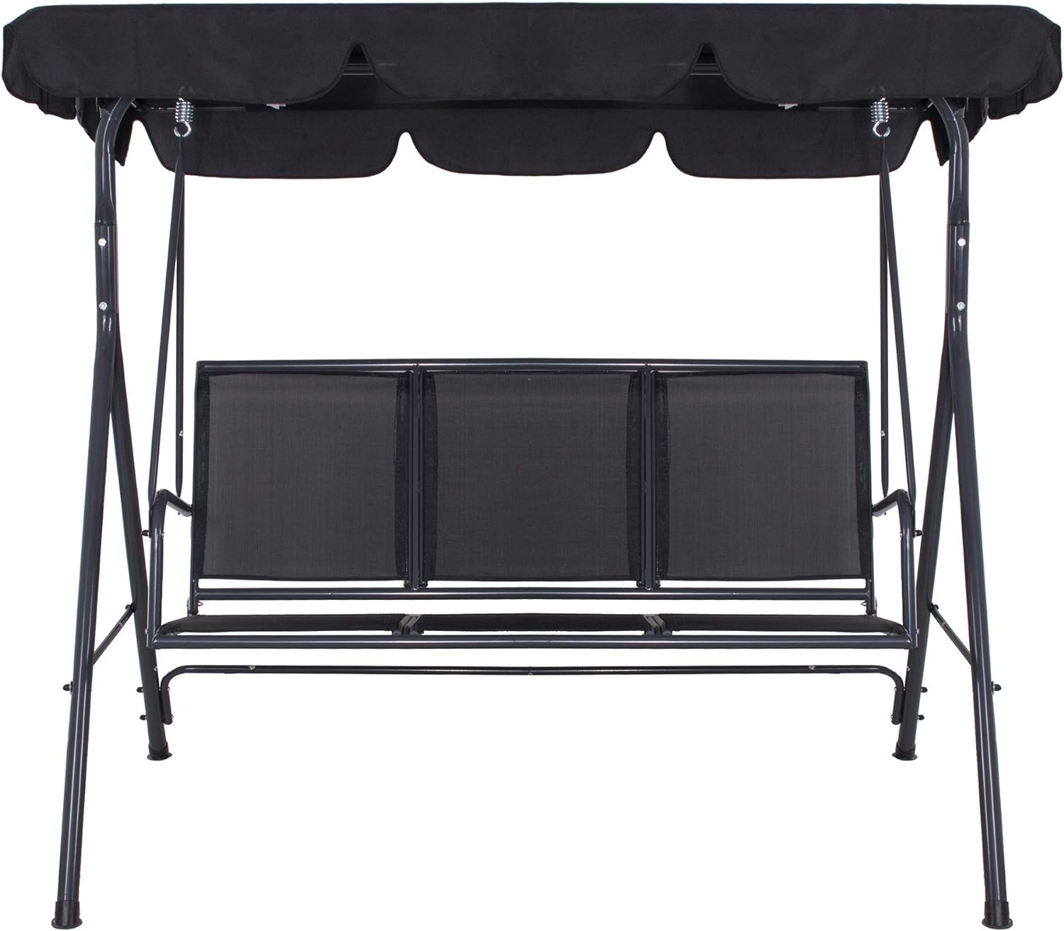 Schommelbank 3-persoons - grijs - 180 x 100 x 170 cm