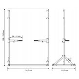 Pull up bar - Dip station - Krachtstation - 129x84x232 cm