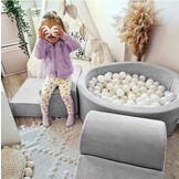 Foam speelset - 4-delig - met ballenbak en 200 ballen - grijs