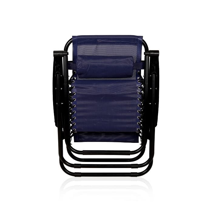 Ligstoel tuin - ligbed - 175x67x108 cm - donkerblauw