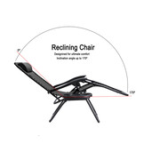 Ligstoel tuin - ligbed - 175x67x108 cm - donkerblauw