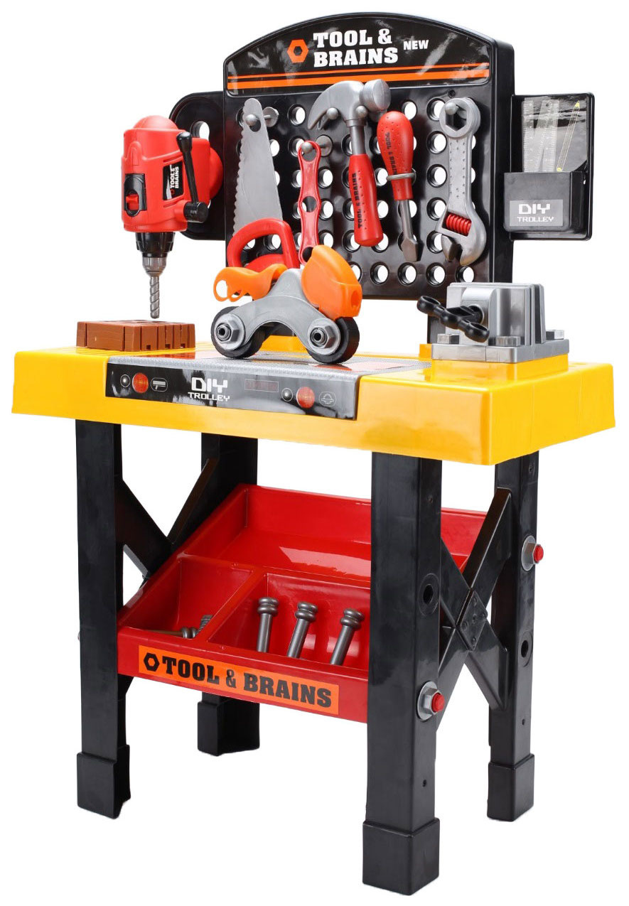 Werkbank kind - speelgoed gereedschap - 39-delig - 49x26x75 cm