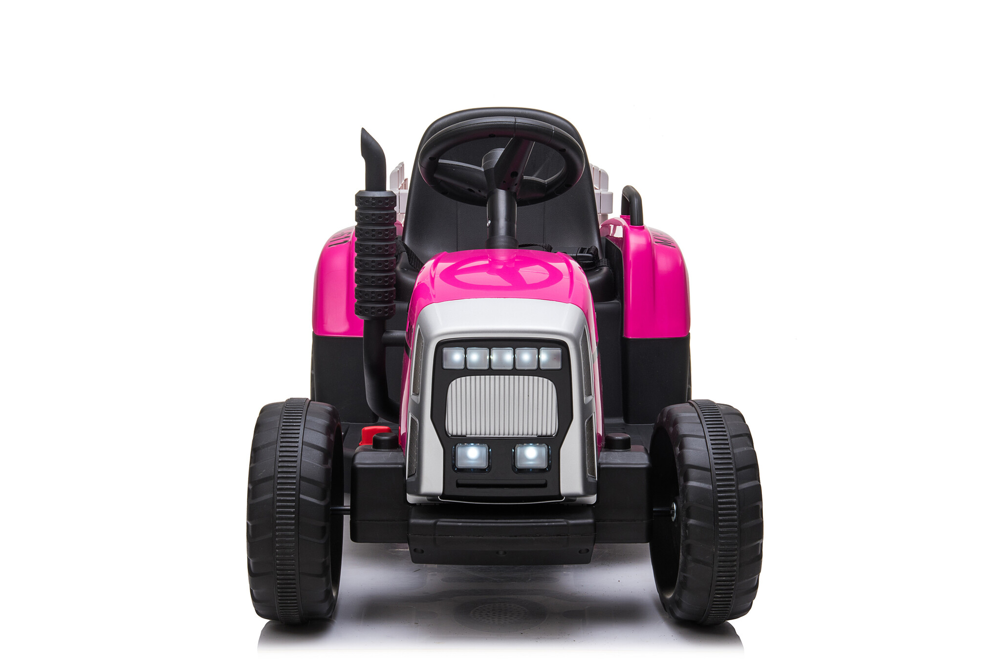 Elektrisch bestuurbare tractor met aanhanger - roze
