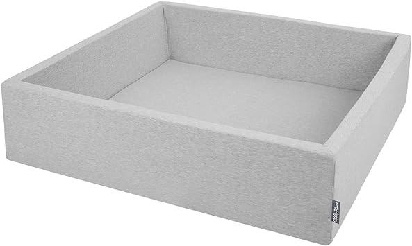 Ballenbak - stevige ballenbad - 120x120 cm - 600 ballen Ø 7 cm - wit, roze, grijs.