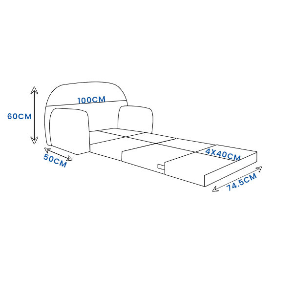 Kinder slaapbank set - logeermatras - sofa - 170 x 100 x 8 - slaapbank - mat groen - uiltjes