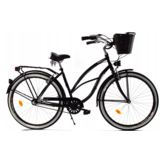 Meisjesfiets - beach cruiser - 26" - 3 versnellingen - zwart