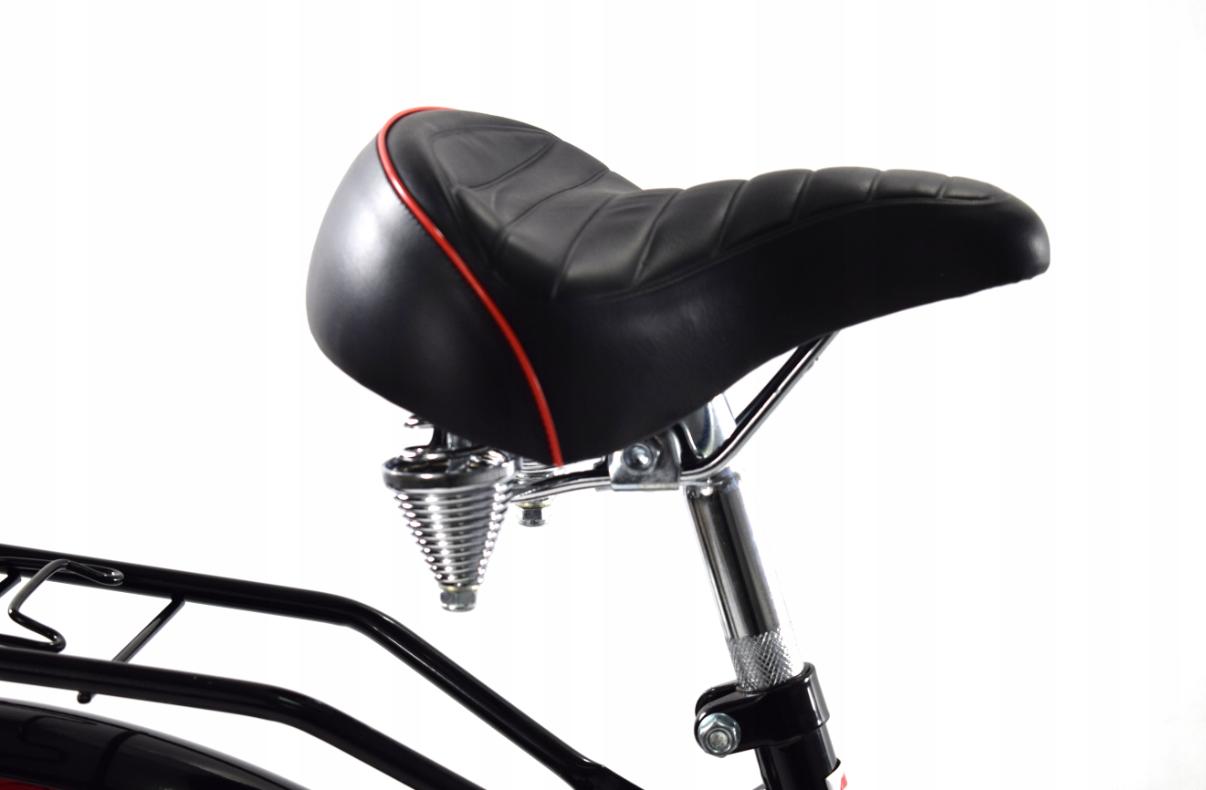 Meisjesfiets - cruiser - 26" - 3 versnellingen - zwart rood