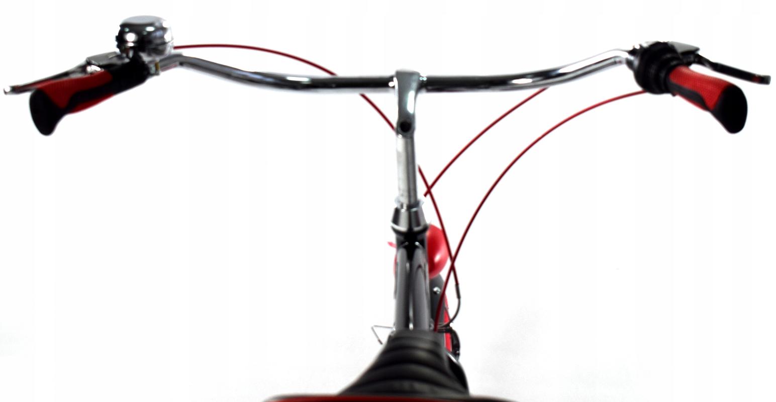 Meisjesfiets - cruiser - 26" - 3 versnellingen - zwart rood