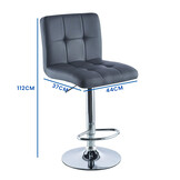 Barkruk grijs - set van 2 - draaibaar& verstelbaar