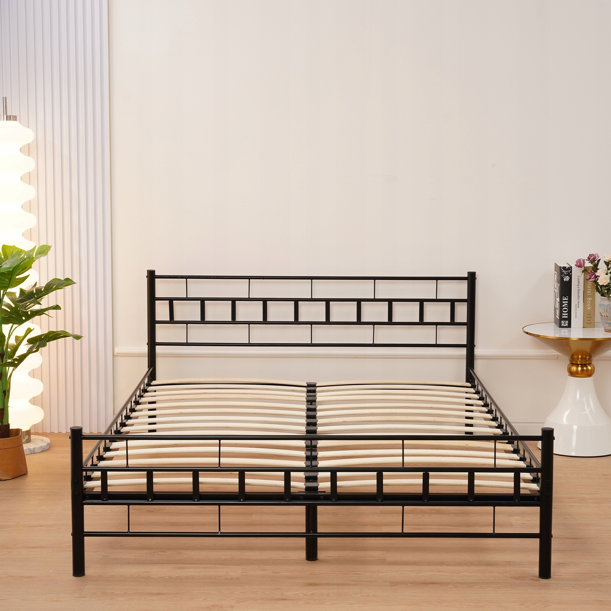 Metalen bedframe met lattenbodem- 160x200 - zwart