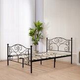 Metalen bedframe met lattenbodem- 160x200 - versierd