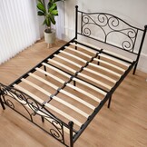 Metalen bedframe met lattenbodem- 160x200 - versierd
